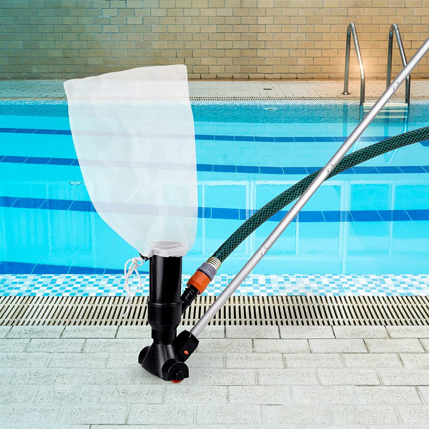 S-Union Portable Swimming Pool Jet Vacuum Cleaner Underwater with 5 Se ...