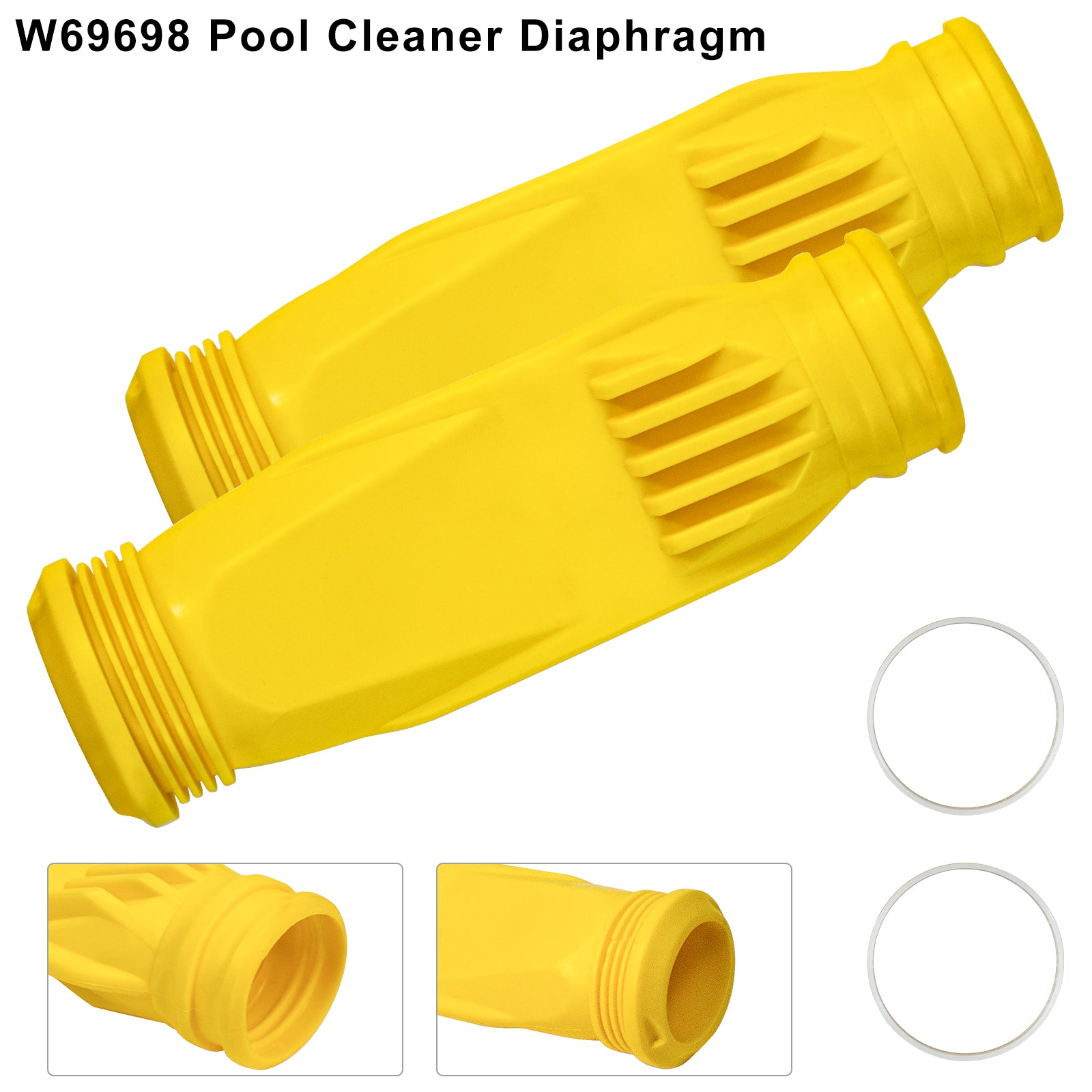 S-Union W70329 Finned Seal/Disc/Skirt & W69698 Pool Cleaner Diaphragm & W70327 Foot Pad Pool Cleaner Replacement Parts for Zodiac Baracuda G2, G3, G4, Alpha 2, 3